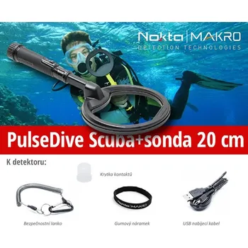 Nokta - Makro PulseDive Scuba detektor + sonda 20cm Black