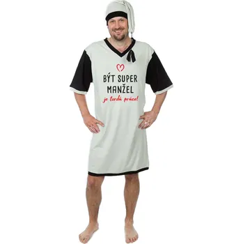 Pánské oblečení Noční košile - Být super manžel - šedá - L