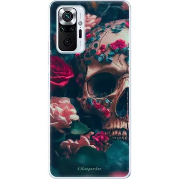 Pouzdro na mobilní telefon Odolné silikonové pouzdro iSaprio - Skull in Roses - Xiaomi Redmi Note 10 Pro