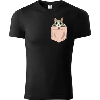 Chlapecké tričko Fenomeno Dětské tričko Kočka Velikost: 122 cm/ 6 let, Barva trička: Černé