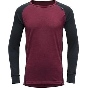 Dětské funkční tričko s merinem Devold Breeze Jr beetroot s dlouhým rukávem tenké velikost 134-140