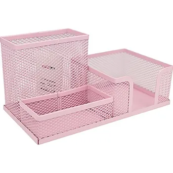 Deli 9154 drátěný organizér 198 x 99 x 99 mm růžový