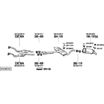 Katalyzátor katalyzátor výroba AS/BM Bosal X20-943