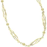 Goldstore Zlatý náhrdelník kuličky a ovísky Váha: 7.90 g, Délka: 45 cm