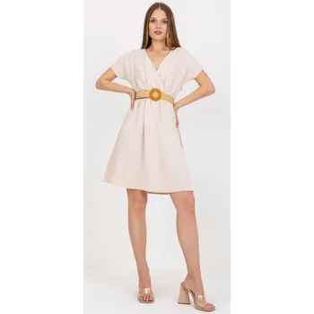 Dámské šaty CA-SK-6308.55 světle béžové M Dámské šaty Dámské šaty CA-SK-6308.55 světle béžové M