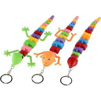 Hračka pro nejmenší Teddies Přívěšek ještěrka/had/chameleon 28 cm se světlem