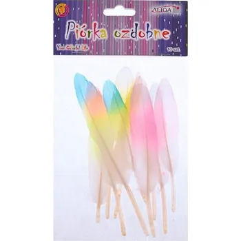 Peří PEARL 13cm, 10ks mix barev