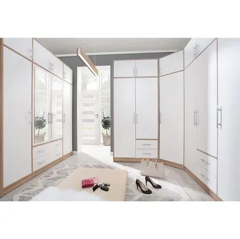 Šatní skříň SMART sb | sestava šatních skříní | 200 cm + 195x245 cm | sonoma/bílá