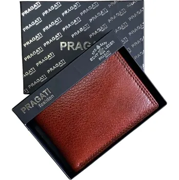 Peněženka pánská kožená peněženka pragati v hnědé barvě.