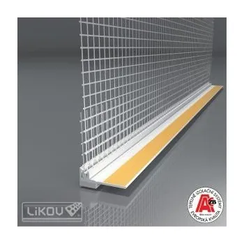 Stavební profil LIKOV LS-EKO lišta okenní začišťovací se sklovláknitou tkaninou 100mm délka 1,6m