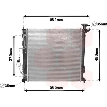 Chladič motoru Chladič, chlazení motoru VAN WEZEL 82002214