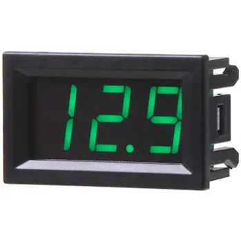 Auto elektroinstalace Digitální voltmetr, zelený, 34590G