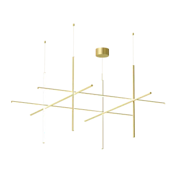 Flos Coordinates S4, závěsné svítidlo anodizovaná champagne, 161W 2700K