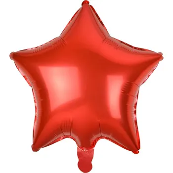 Fóliový balónek Hvězda červený, 19 palců