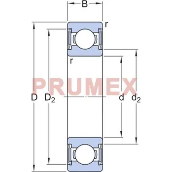 SKF W 605-2RS1 nerezové kuličkové ložisko