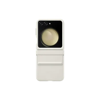 Pouzdro na mobilní telefon Z Flip5 Zadní kryt z eko kůže Cream