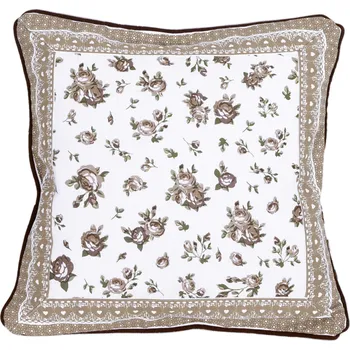 Polštář Návlek na polštář Růže hnědá 40x40cm - návlek + náplň 2192
