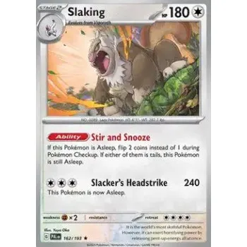 Volný čas Pokémon PAL 162/193 Slaking - Paldea Evolved Stav: Near Mint, Verze: HOLO