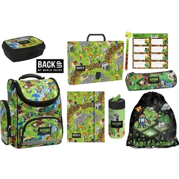 Školní batoh ZVÝHODNĚNÝ ŠKOLNÍ SET S AKTOVKOU BACKUP MINECRAFT GAME LEVEL 9 KS