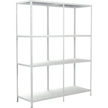 Dílenský regál Kovový regál rozšiřovací Schulte 4511-W 1800x1400x500 mm, 8 polic, nosnost 680 kg, bílý