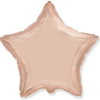 Fóliový balónek Hvězda, růžové zlato, 47x50cm (volný)