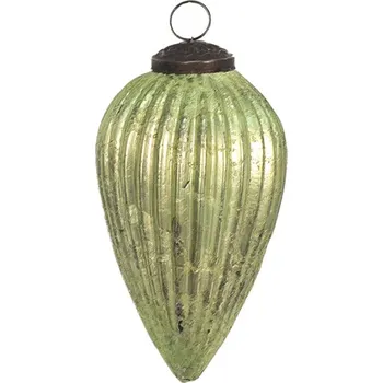 Vánoční ozdoba Vánoční cetka zelená 7*12 cm – 7x12 cm