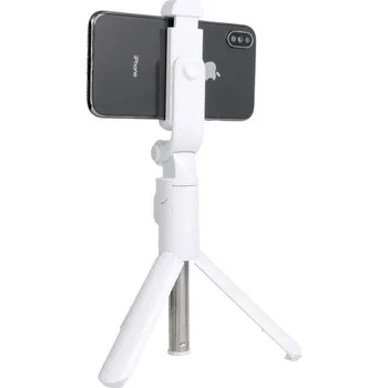 OEM SSTR-12 selfie tyč / stativ / bluetooth ovladač / bílá