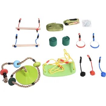 Dětská houpačka Outsunny Lezecká překážková dráha pro děti 5-12 let 344-033