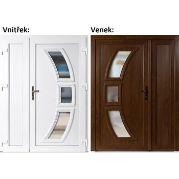 Vchodové dveře SOFT Celia 150x200 cm pravé Zlatý dub/bílá