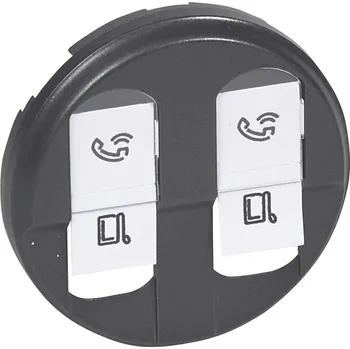 Elektrická zásuvka LEGRAND Kryt CÉLIANE 67952 zásuvky 2xRJ45 grafit 067952