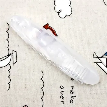 Zubní kartáček Skládací zubní kartáček s bambusovým uhlím - Průhledný