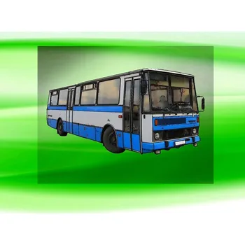 Nášivka autobus Karosa C734 DTF nažehlovačka 11x6 cm (nažehlovačka s AUTOBUSEM)