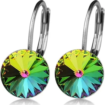 Náušnice NUBIS® Ocelové náušnice s krystaly Swarovski® VITRAIL MEDIUM - NBS08-VM