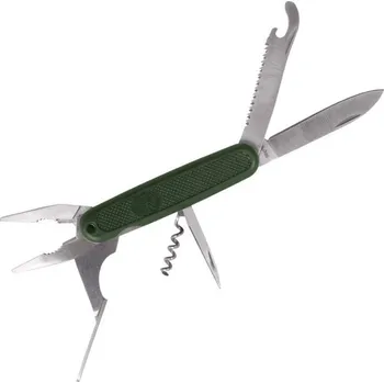 Multifunkční nůž Kapesní nářadí BUND oliv (Nůž má plastovou rukojeť v olivové barvě, obsahuje spoustu praktických a nepostradatelných součástek ( nůž, pilku, šroubovák, otevírák, vývrtku, ale především kombinované leště ...), které potřebuje každý voják při běžném výcviku