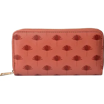 Peněženka Hnědá peněženka s palmovými listy Palm Leaf - 10*19 cm