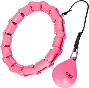 One Fitness OHA02 masážní hula hoop se závažím růžová
