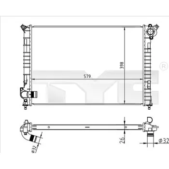 Chladič motoru Chladič, chlazení motoru TYC 722-0001