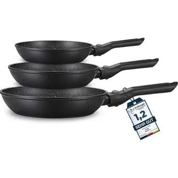 Pánev Set pánví 20 cm + 24 cm + 28 cm s odnímatelnou rukojetí - DIVORY (Pánev 20 cm + 24 cm + 28 cm s odnímatelnou rukojetí - DIVORY)