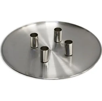 Vánoční dekorace Adventní svícen kov pr.30cm stříbrná