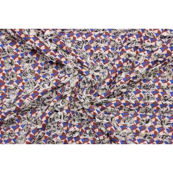 Kostýmová látka s třásněmi - Geometrický vzor