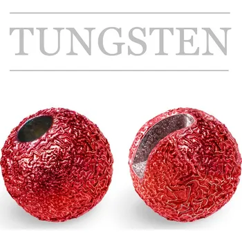 Knápek Kulička wolframová s drážkou SUNNY RED 2mm