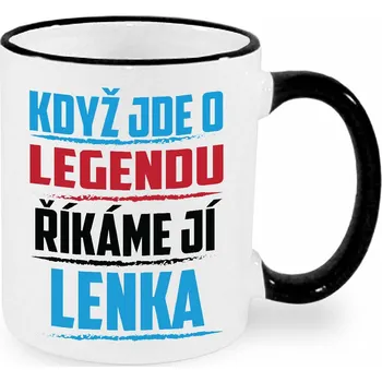 Hrnek - Když jde o legendu, říkáme jí Lenka Barva: Černá