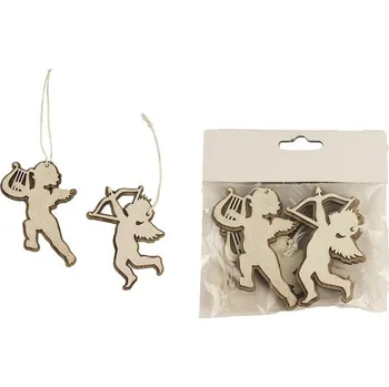 Vánoční dekorace Anděl k zavěšení, 4ks D3469