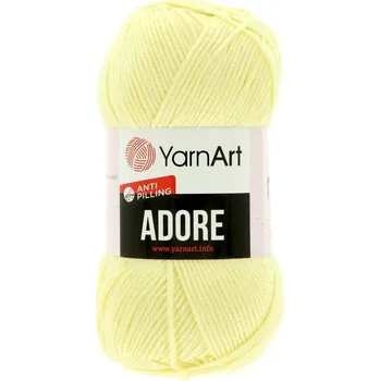 Galanterie YarnArt Adore 356 pastelově žlutá