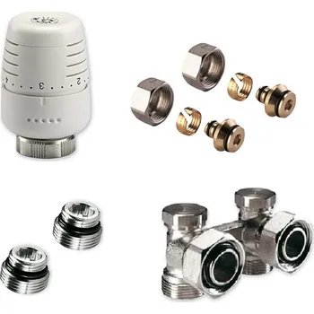 Ventil KIT AVK Vekoluxivar - pro dvoutrubkový systém - 1/2˝xEK, 16x2, přímé IVAR.KIT AVK DD 345/1