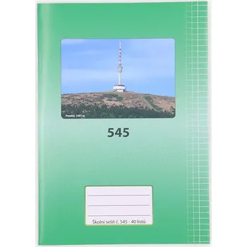 Papírna Martiník Školní sešit 545 - A5, 20 listů, čtverečkovaný