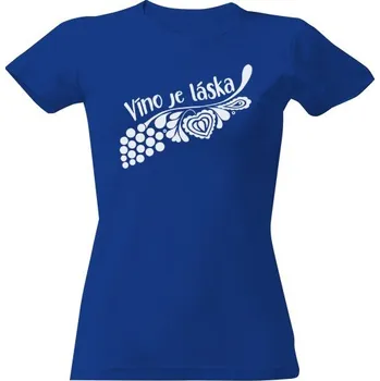 Dámské tričko Tričko s potiskem Víno je láska - bílé dámské