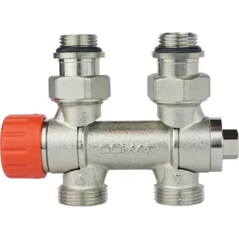 Ventil COMAP FLEXOSAR termostatický ventil 1/2"-3/4"E se středovým připojením, s Eurokonusem, mosaz poniklovaná