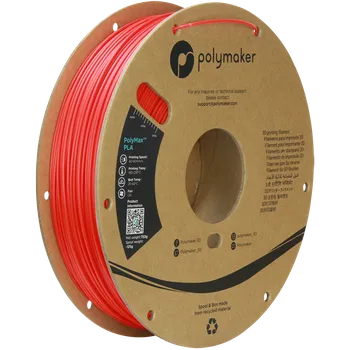 Filament PLA PolyMax filament červený 1,75mm Polymaker 750g