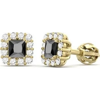 Šperk Couple, Elegantní pecky Clara, žluté zlato s&nbsp;černými zirkony, 585-66-3-0318.0Z00.0.00.109.05